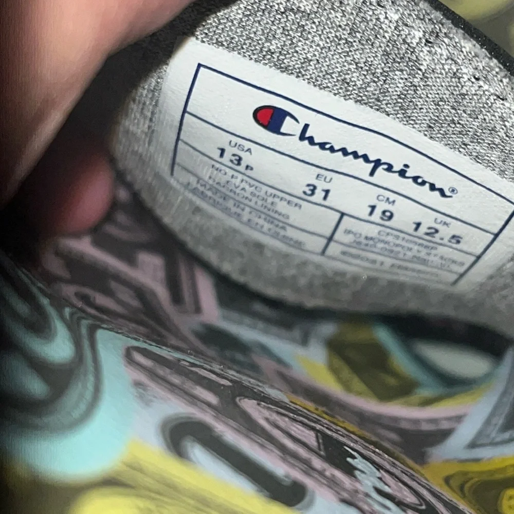 NEW Champion IPO Monopoly Money Stacks Black Slides Size 13 Streetwear Youth